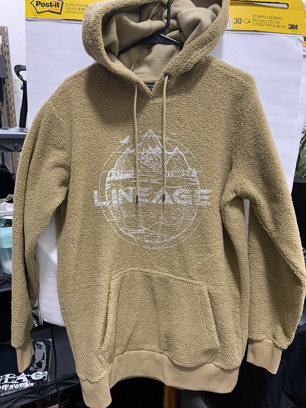 Printed Sherpa hoodie